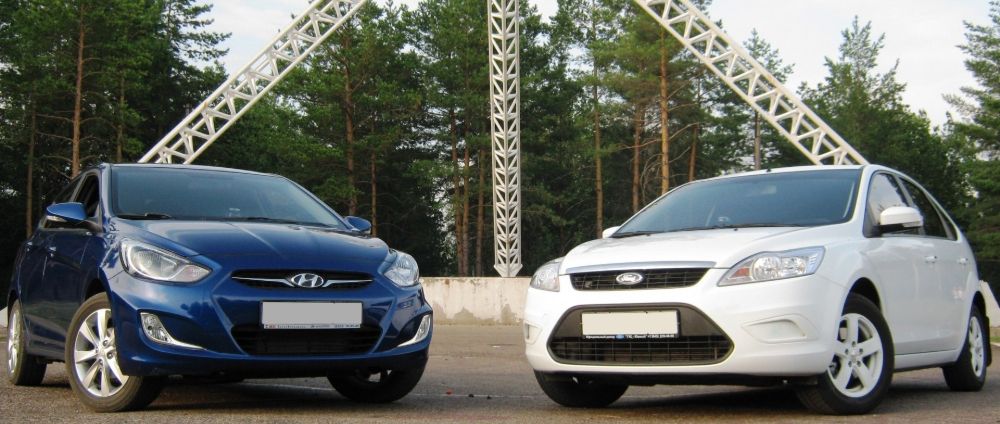 Hyundai Solaris и Ford Focus