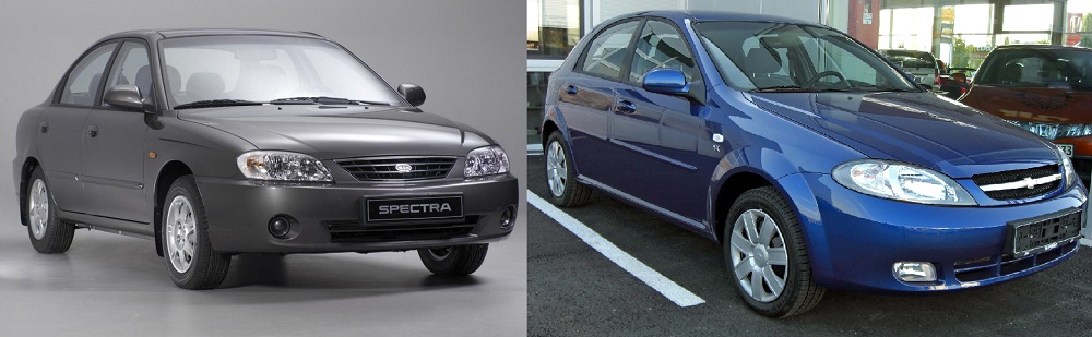 Kia Spectra и Chevrolet Lacetti