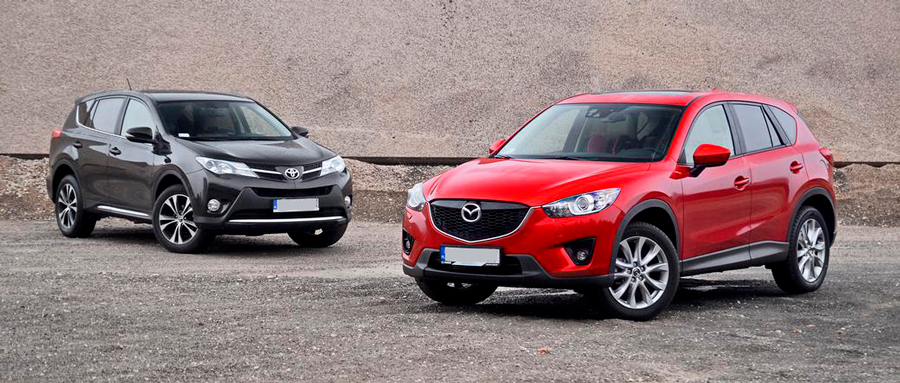 Сравнение Mazda CX-5 i Tojota RAV4