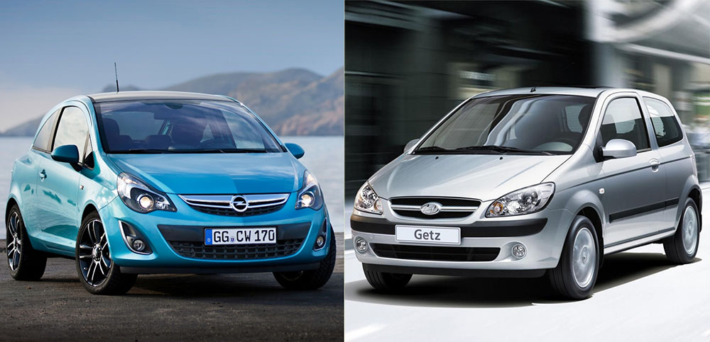 Opel Corsa и Hyundai Getz