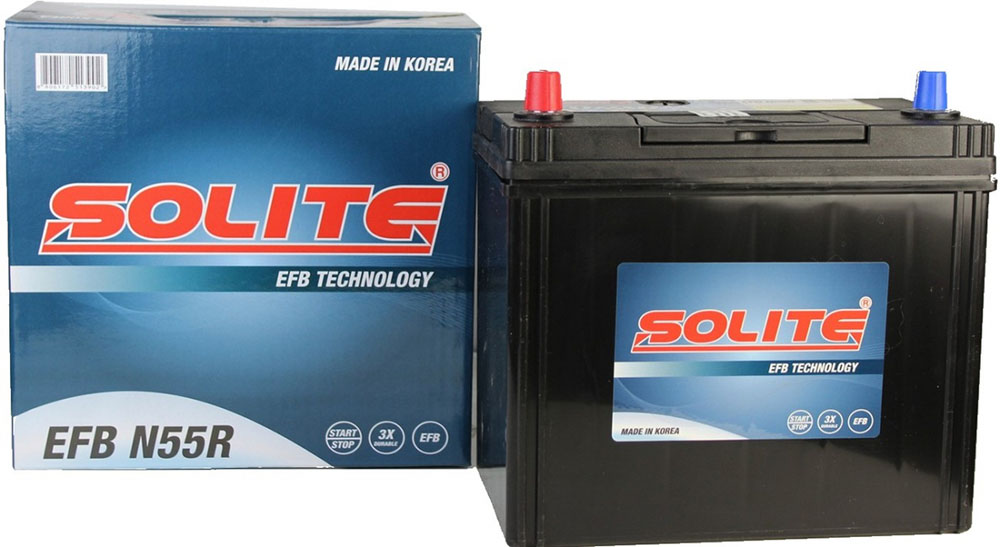 Аккумулятор Solite EFB N55R